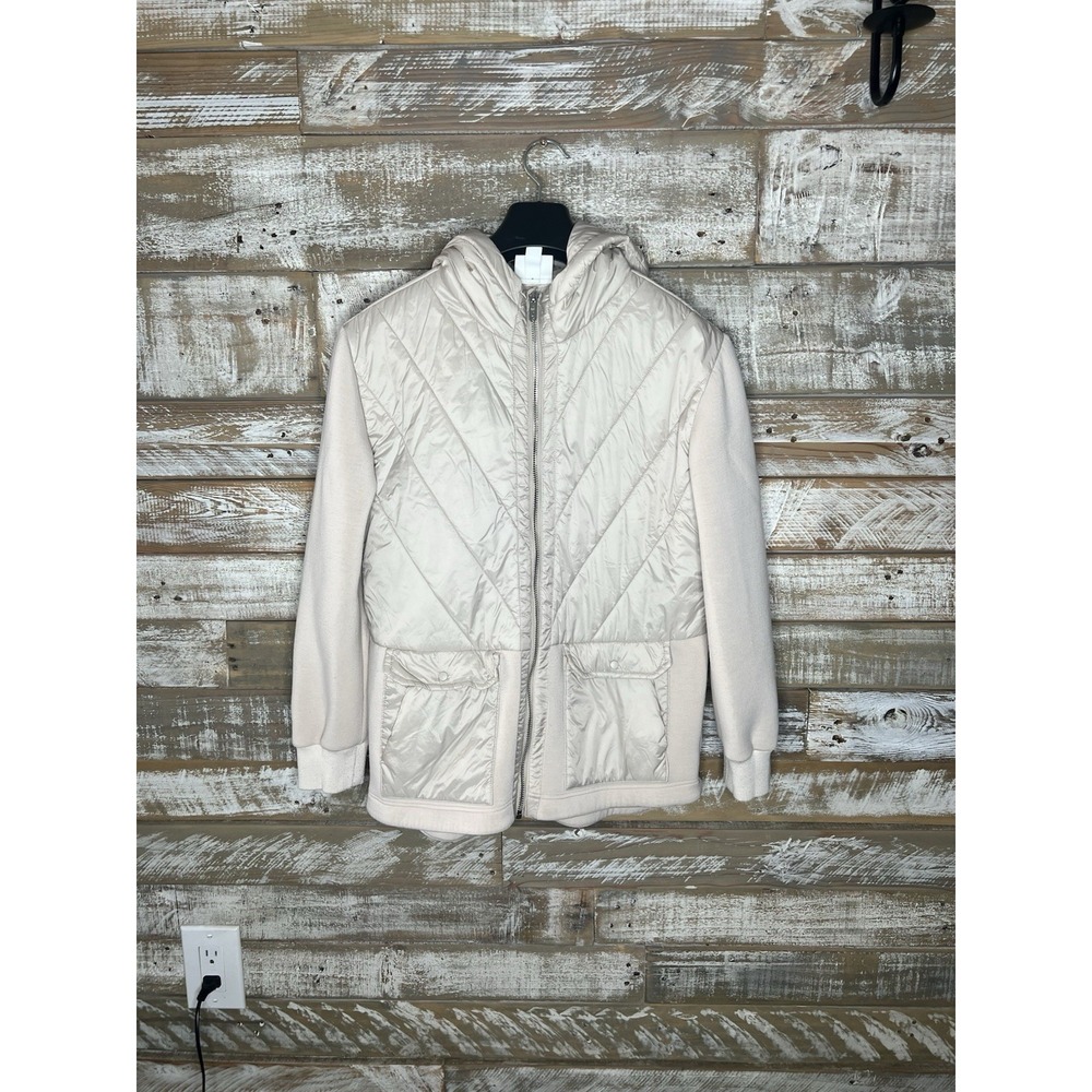 Zella Womens 100% Nylon Beige‎ hooded jacket XL